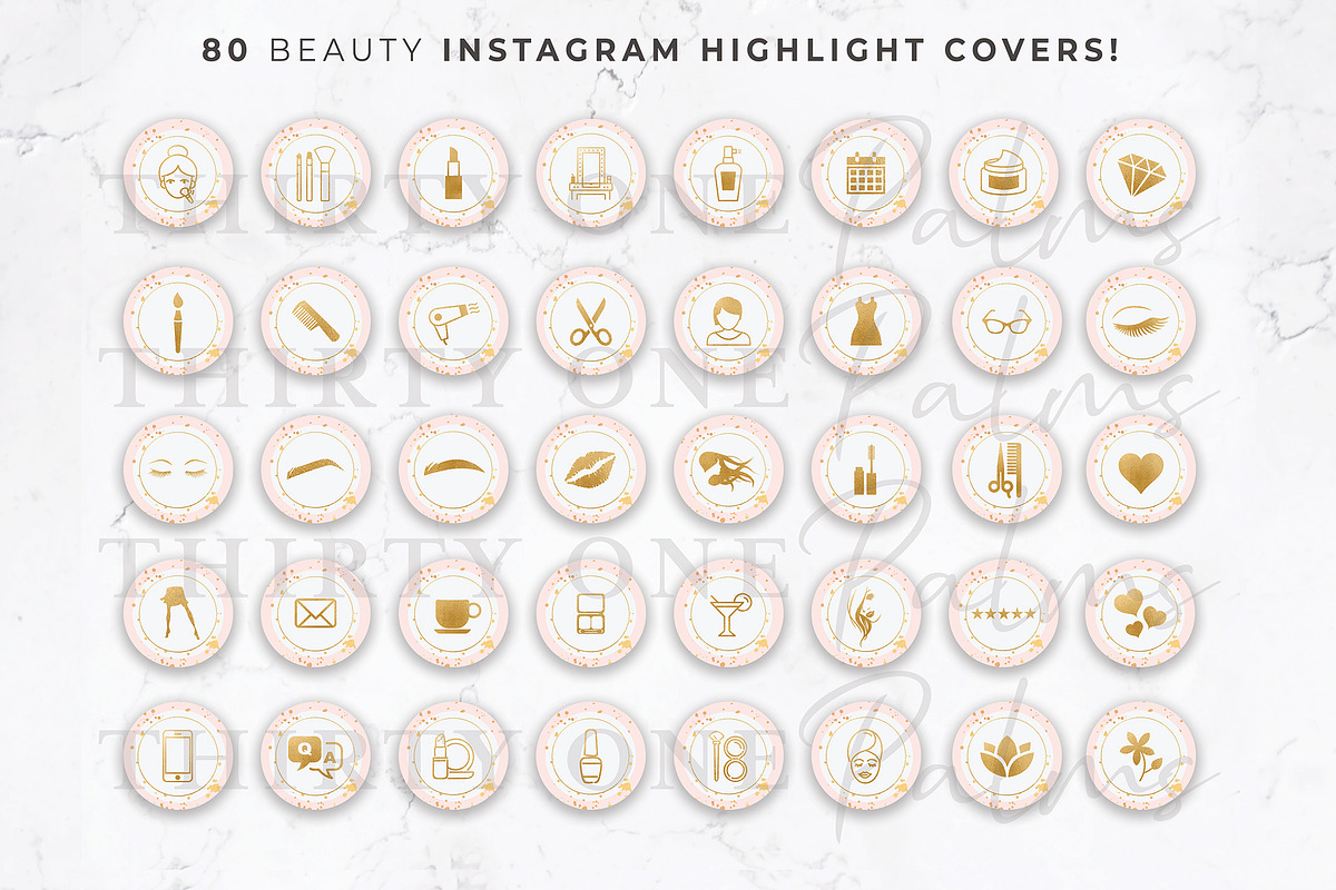 Beauty Instagram Highlight Covers, an Icon by Thirty One Palms Studio (Photo 2 of 4)