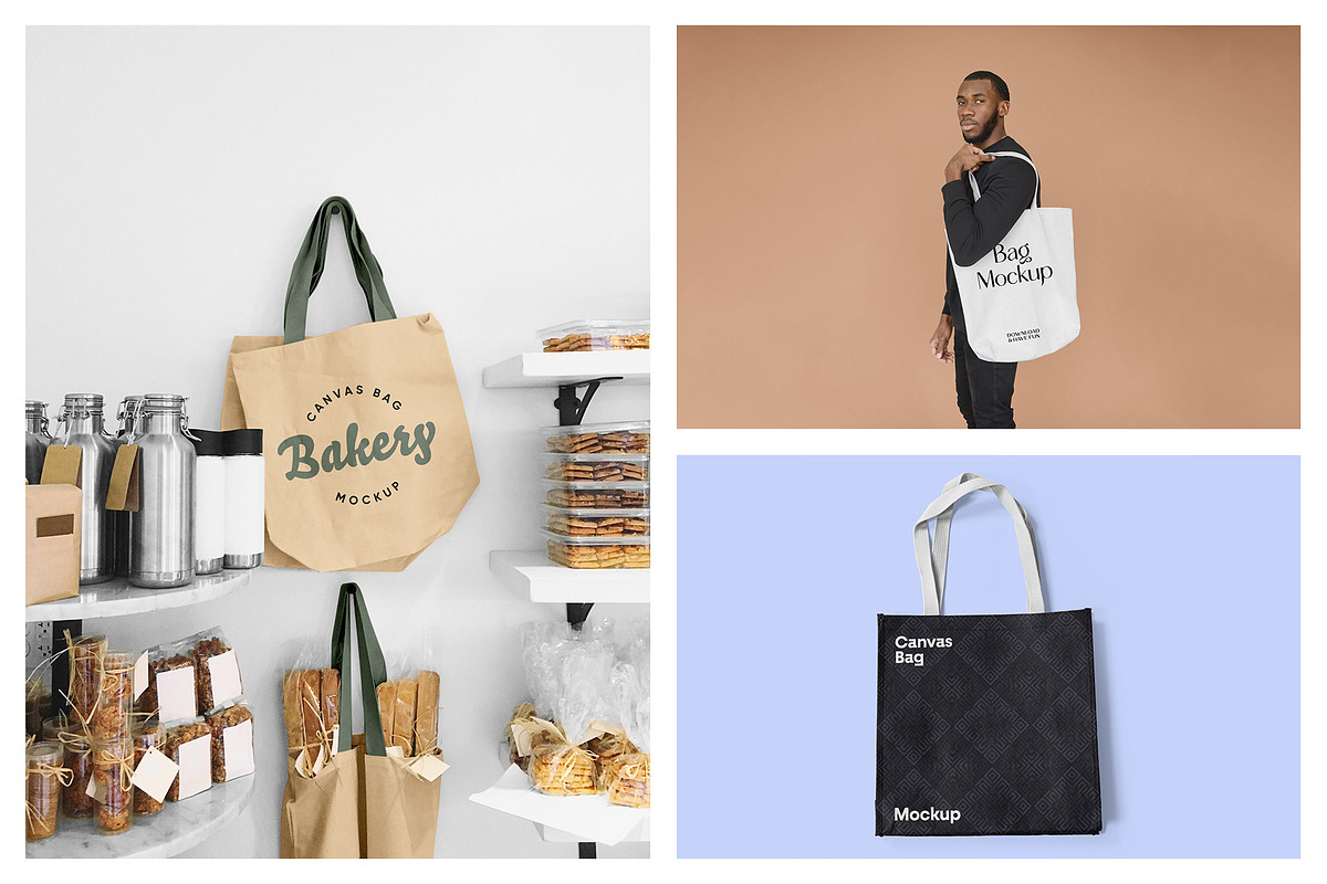 Canvas Bag Mockups - Tote Bag Mockup, a Packaging Mockup by MockupForest (Photo 4 of 10)