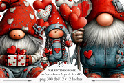 Whimsical Valentine Gnome Clipart, an Illustration by Designking (Thumbnail 1 of 5)