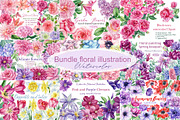 Bundle floral illustration, a Decorative Illustration by Hanna Hryharenka (Thumbnail 1 of 10)