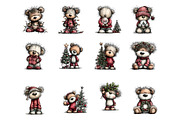 Christmas teddy bear clipart, an Illustration by Designworld (Thumbnail 4 of 6)