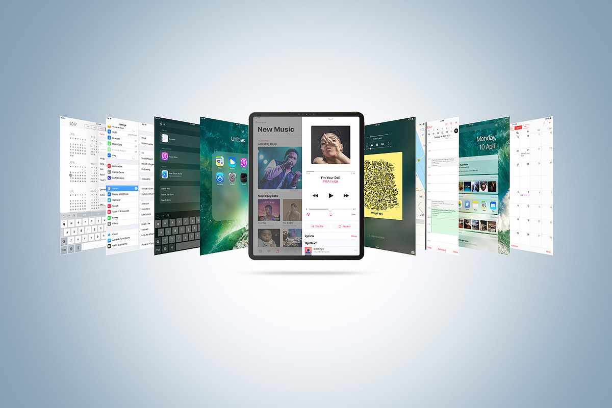 iPad Pro (2018) Mockup, an iPad Mockup by Zabiegala MP (Photo 8 of 15)