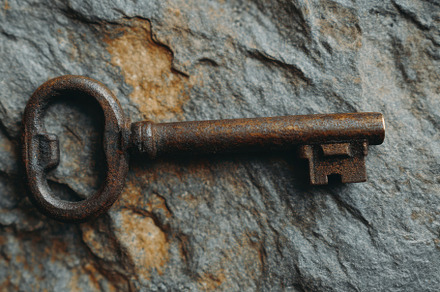Close-Up of Old Metal Key, a Wallpaper Photo by Virgo Studio