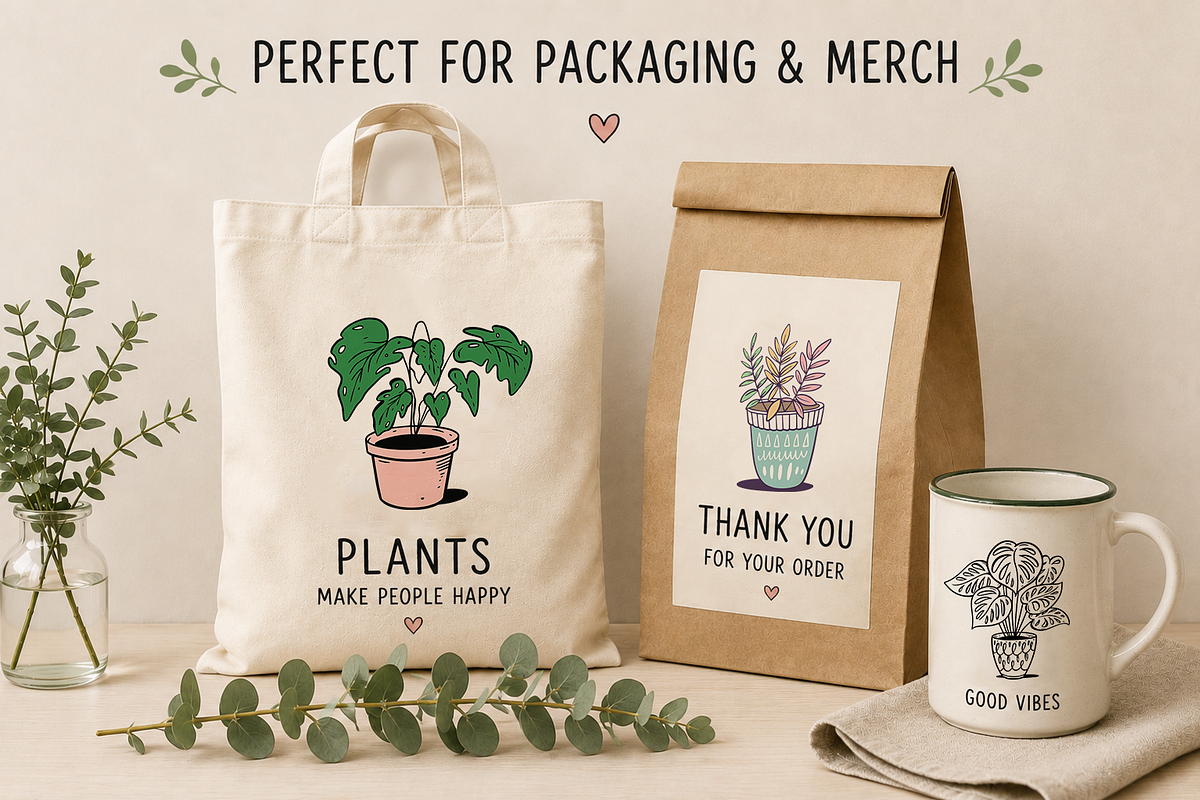 House Plant Doodles & Clipart, an Object Illustration by Oktyabr (Photo 5 of 6)