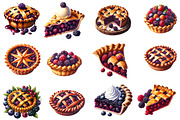 Mulberry Pie Clipart, an Illustration by Designworld (Thumbnail 2 of 5)