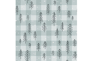 Christmas seamless pattern with fir, an Object Illustration by Toltemara