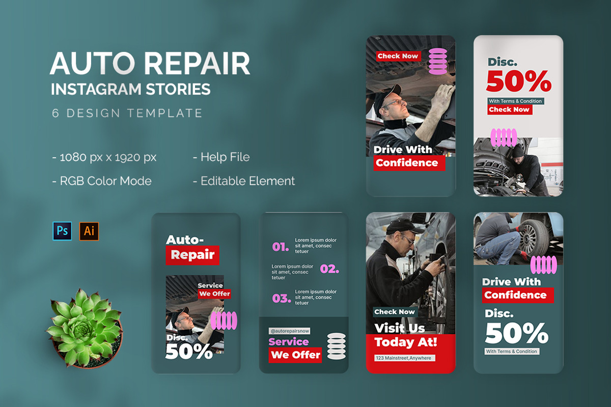 Auto Repair - Instagram Story, a Social Media Template by StreaksideStd