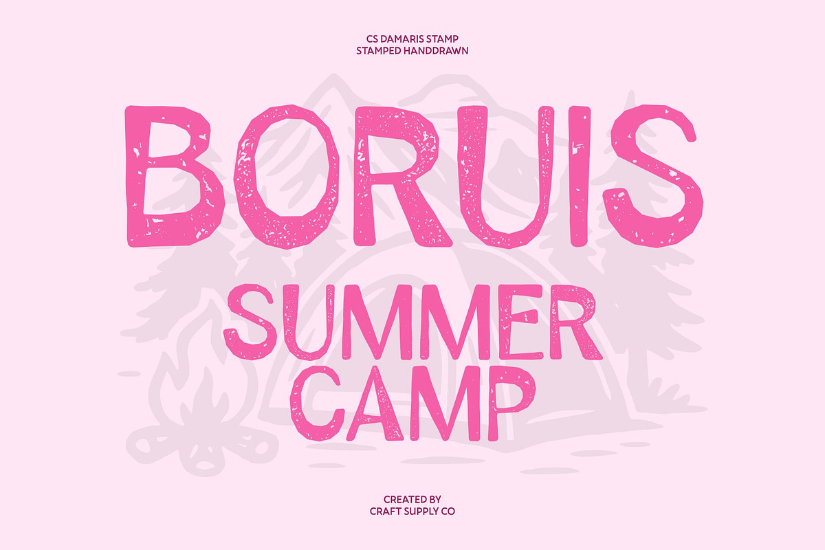 CS Damaris Stamp, a Sans Serif Font by Craft Supply Co. (Photo 5 of 8)