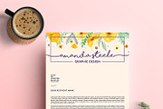 Floral CV / Resume Template /N, a Resume Template by Showy68 Template (Thumbnail 3 of 5)