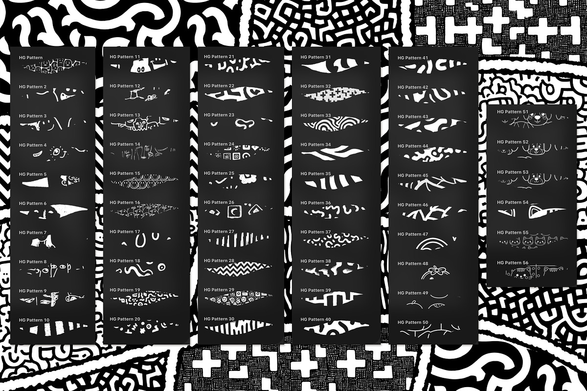 56 Unique Procreate Pattern Brushes, a Brush Add-On by Heather Green Designs (Photo 5 of 11)