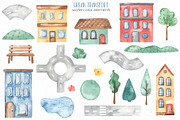Urban transport watercolor, a Decorative Illustration by Marina Ermakova (Thumbnail 3 of 10)
