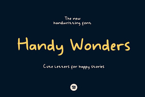 Handy Wonders - Handwritting Font