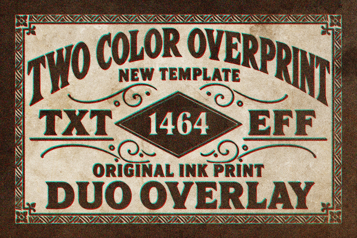 Two Color Overprint Text Effect, a Layer Style Add-On by Design Squad (Photo 1 of 4)