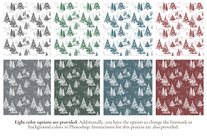 Christmas Tree Seamless Pattern