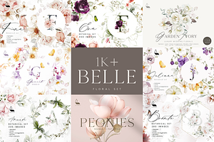 1K+ Belle Watercolor Floral Bundle, an Illustration by Karma