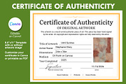 Certificate of Authenticity Template, a Presentation Template by Spark Design (Thumbnail 1 of 2)
