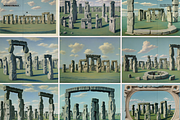 Megaliths Stone Age Illustrations, a Background Graphic by Nomad Visuals (Thumbnail 14 of 15)