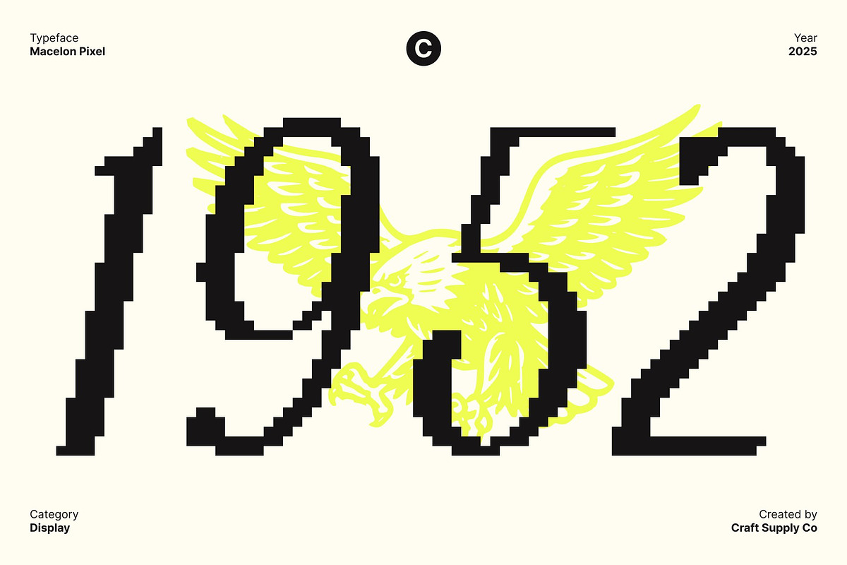 Macelon Pixel, a Sans Serif Font by Craft Supply Co. (Photo 5 of 8)