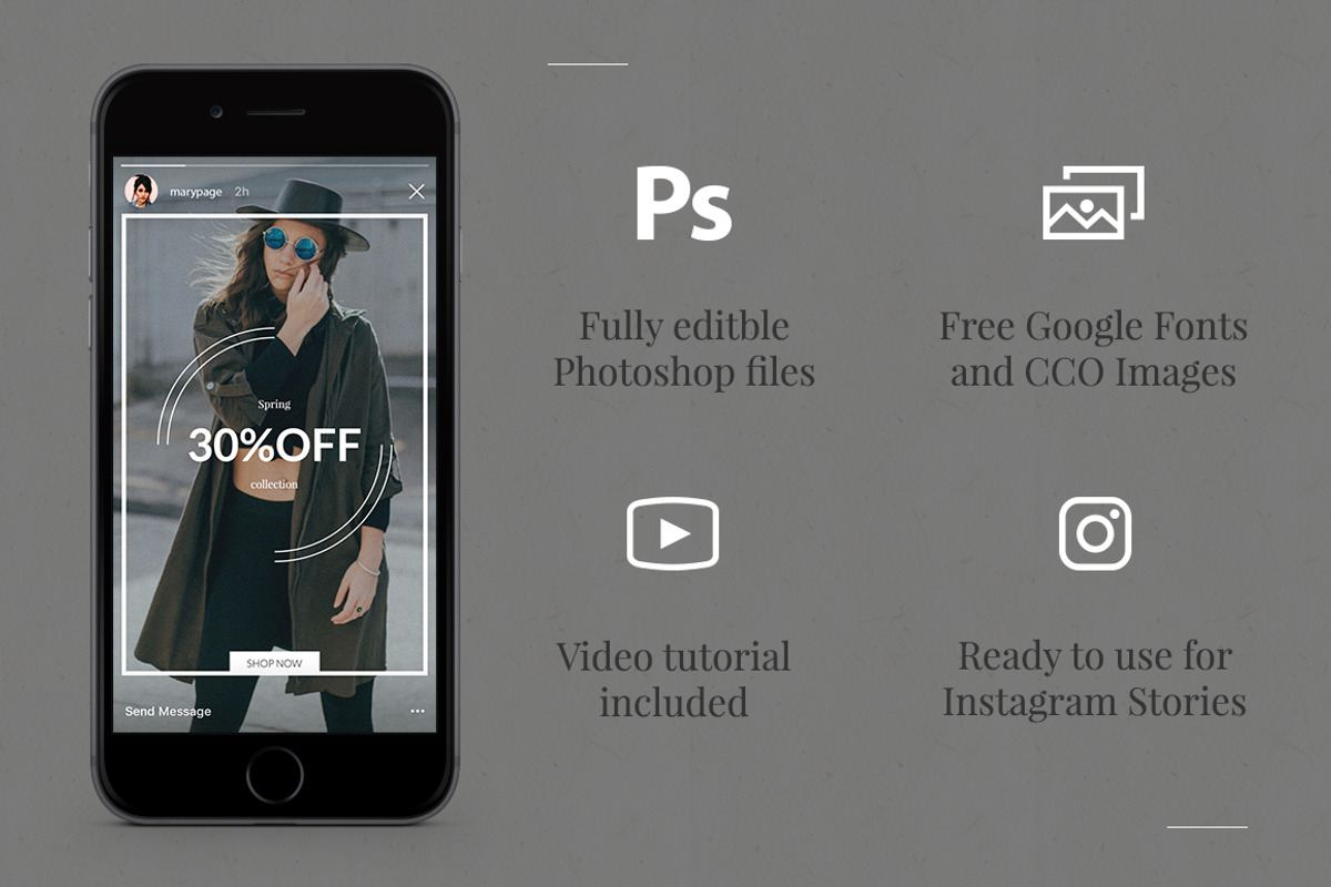 Shop Instagram Stories, a Social Media Template by Web Donut (Photo 2 of 5)