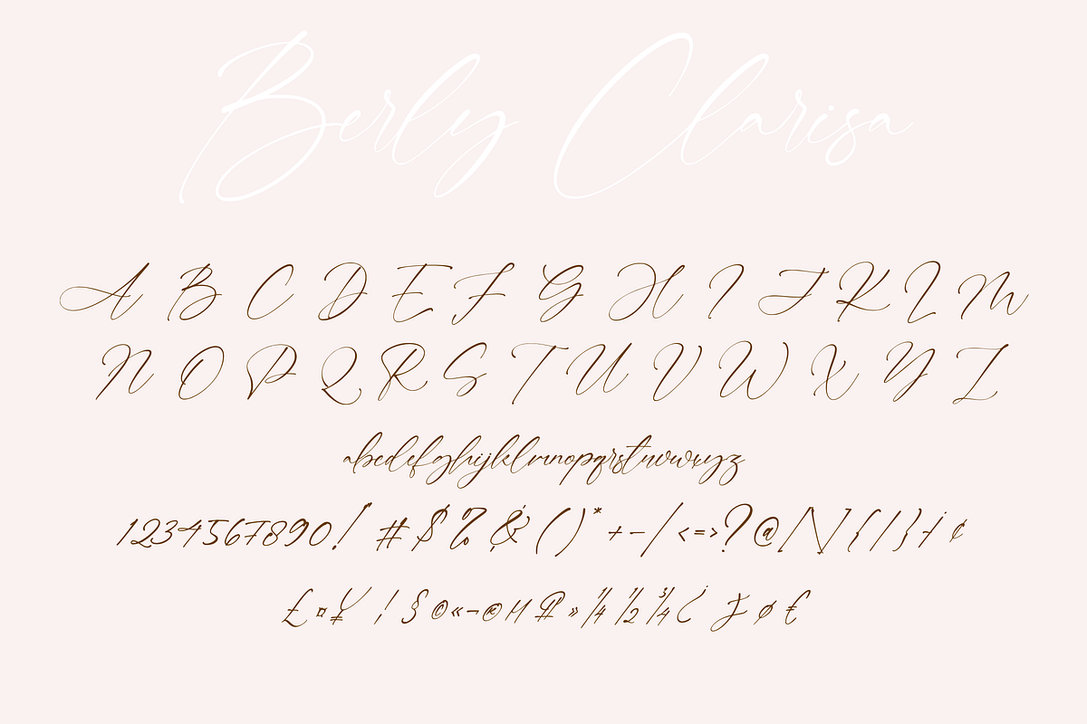 Berly Clarisa Signature Handwriting, a Handwritten Font by CreateBigSupply (Photo 6 of 8)
