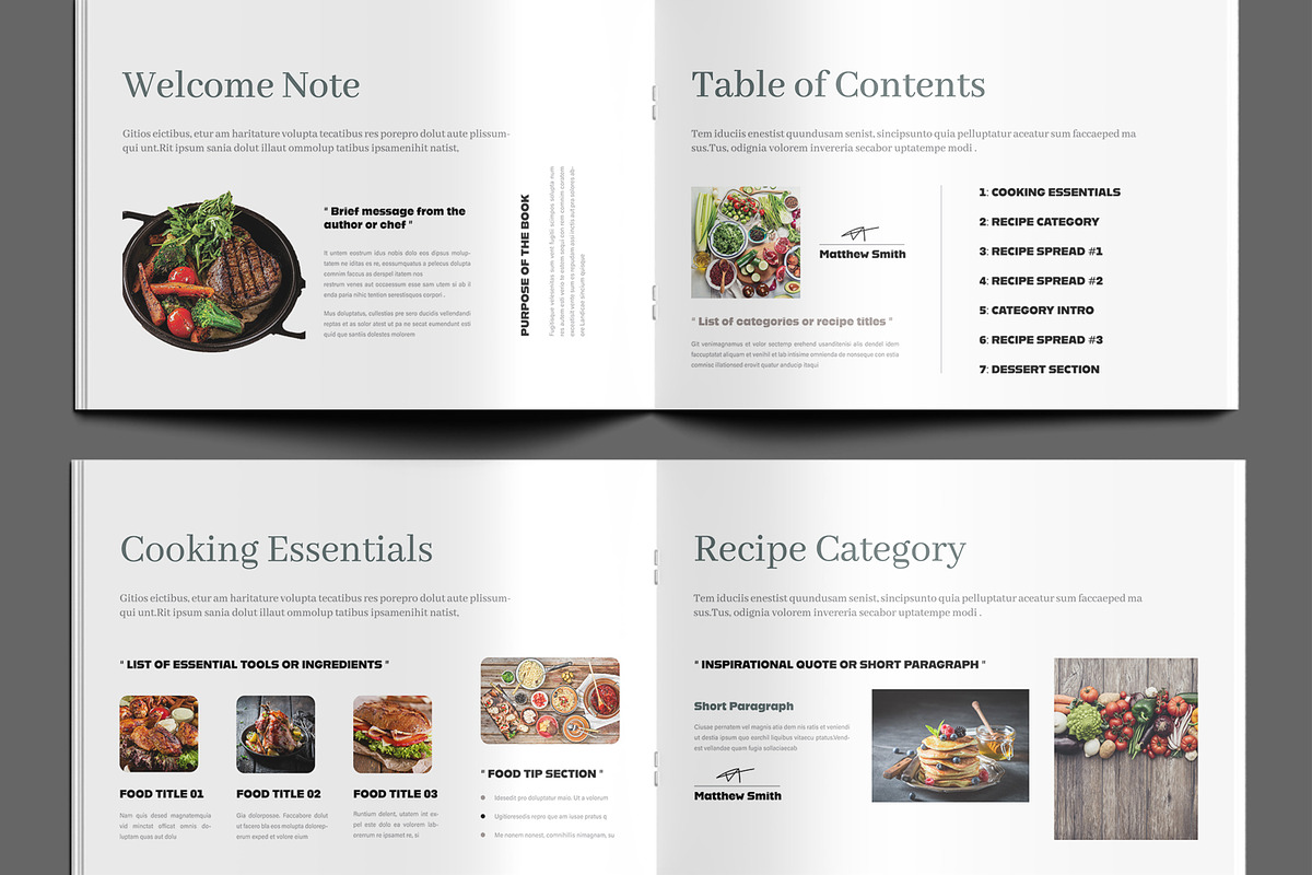 Cookbook for Recipes and Food Lovers, a Brochure Template by MightyDesign (Photo 3 of 9)