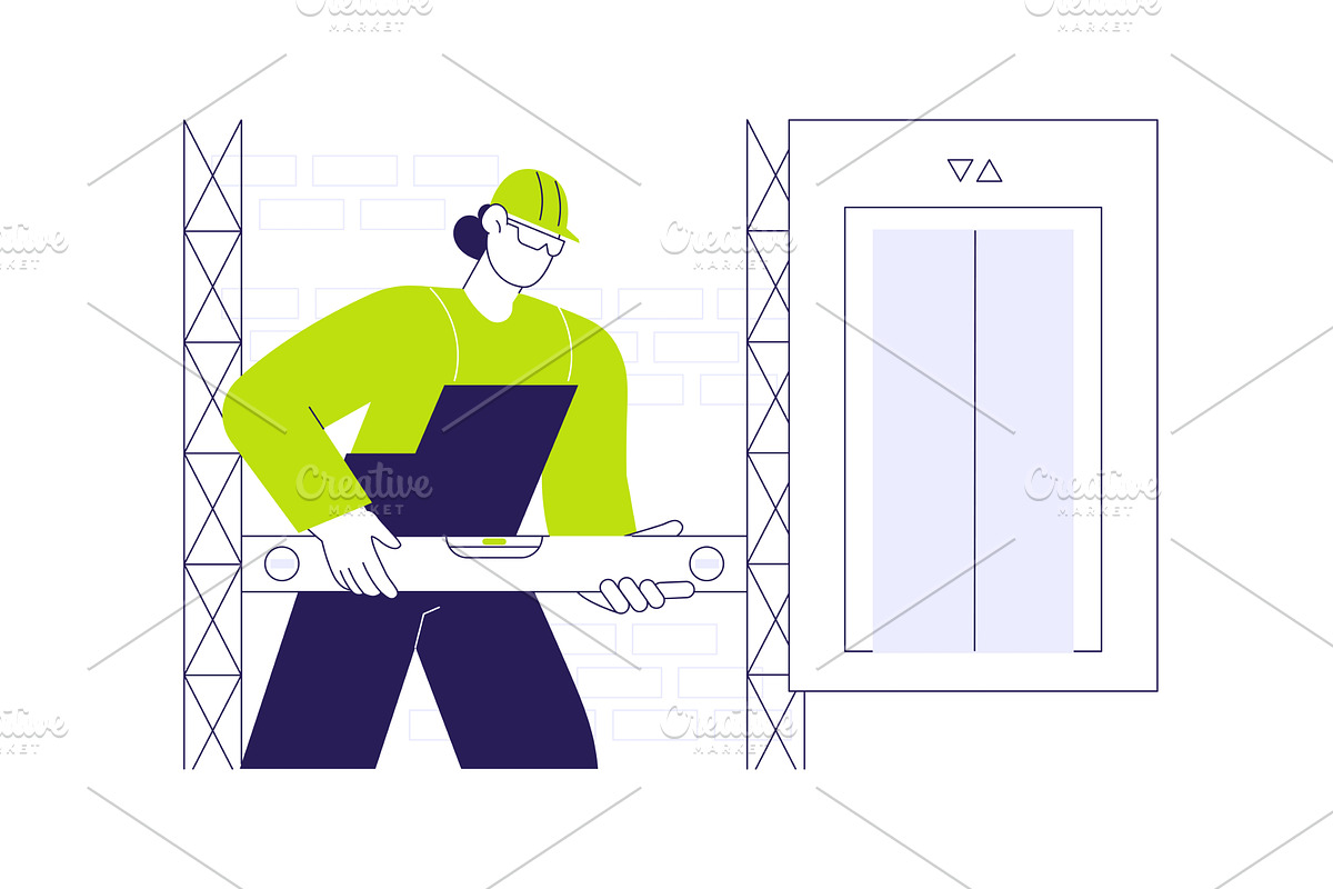 Elevator installation abstract, an Object Illustration by Visual Generation