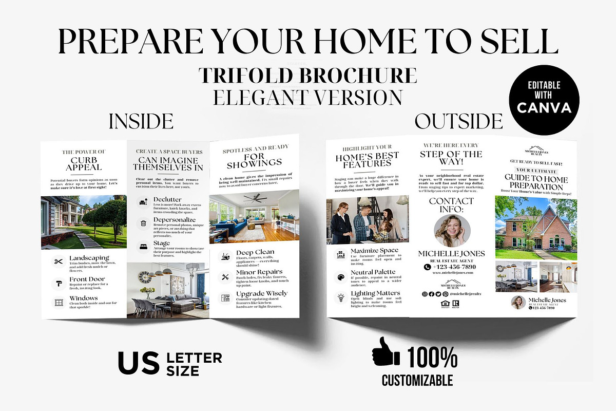 Real Estate Seller Prep Brochure, a Brochure Template by CreativeVinesStore (Photo 2 of 6)