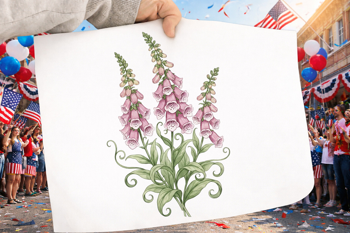 Whimsical Easter Foxglove Clipart, an Illustration by GatewayDesign (Photo 4 of 5)