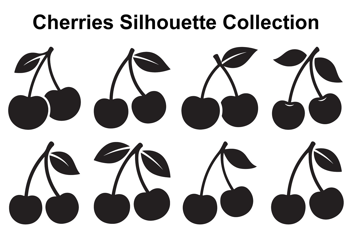 Cherry Branch Silhouette Set, an Object Graphic by Designs_River (Photo 1 of 3)