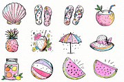 Hand Drawn Summer clipart, an Illustration by Designworld (Thumbnail 4 of 5)