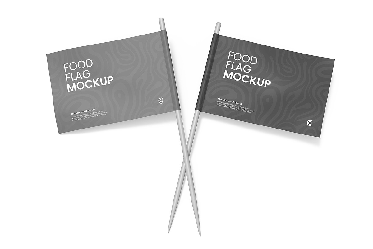 Double Food Flag Mockup Template, a Product Mockup by graphypix (Photo 3 of 4)