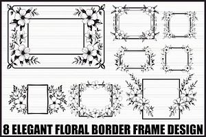 Elegant Floral Frame Bundle, an Illustration by jahid234