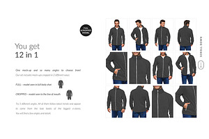 Men Fleece Mock-ups Set FREE DEMO