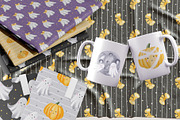 WATERCOLOR HALLOWEEN KIDS PATTERNS, a Pattern Graphic by alia.kurianova (Thumbnail 3 of 6)
