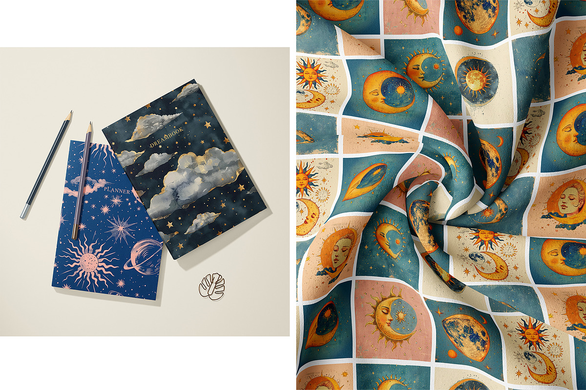 Celestial Patterns and Art Prints, a Pattern Graphic by Ninterints (Photo 12 of 19)