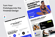 Pioneer - Gym Fitness Landing Page, a Landing Page Template by SquidPixey (Thumbnail 4 of 5)