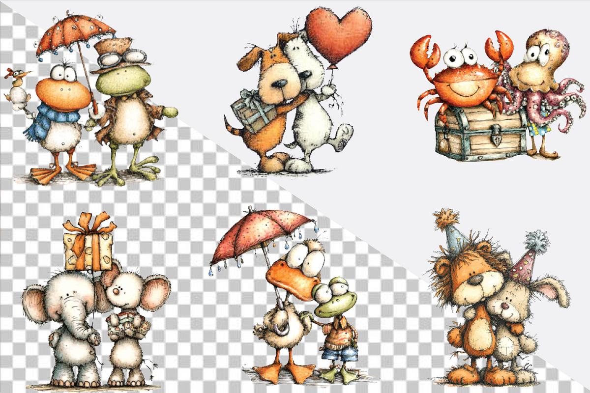 Whimsical Animals Best Friend Clipar, an Animal Illustration by SVGArt (Photo 2 of 9)