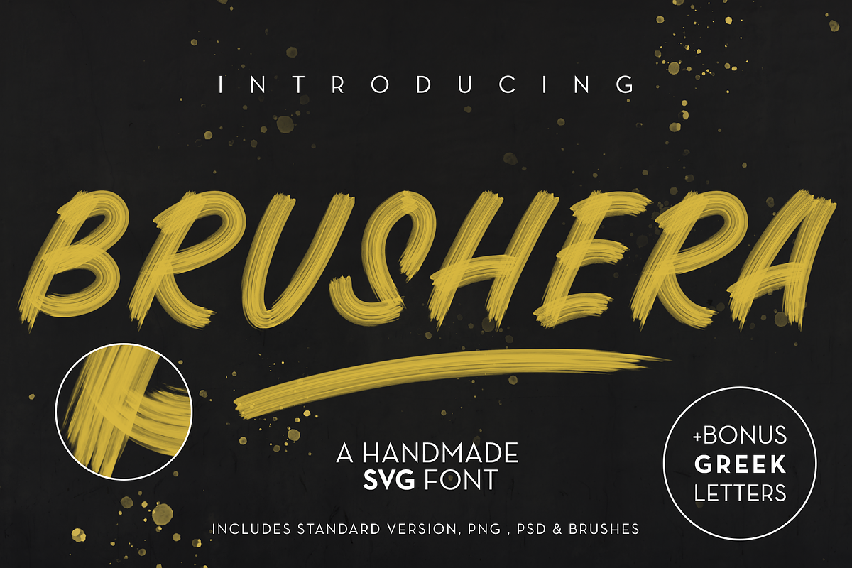 BRUSHERA SVG FONT + EXTRAS