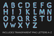 Iridescent Glass 3D Type Alphabet, an Object Graphic by Transfuchsian (Thumbnail 3 of 8)