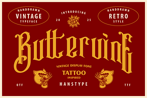 Buttervine - Vintage Display Font