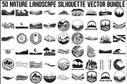 Nature Landscape Silhouette Bundle, an Illustration by Gfx_Store (Thumbnail 1 of 6)