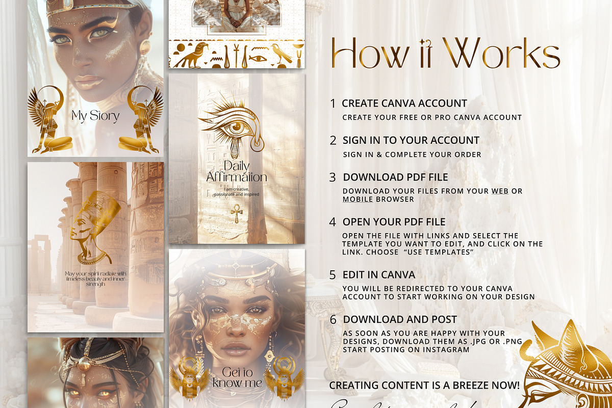 Instagram Post Template | Egyptian, a Social Media Template by Under My Cozy Roof (Photo 8 of 8)
