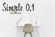 60% discount Simple 0.1 Brush Font, a Script Font by zao4nik (Thumbnail 1 of 8)