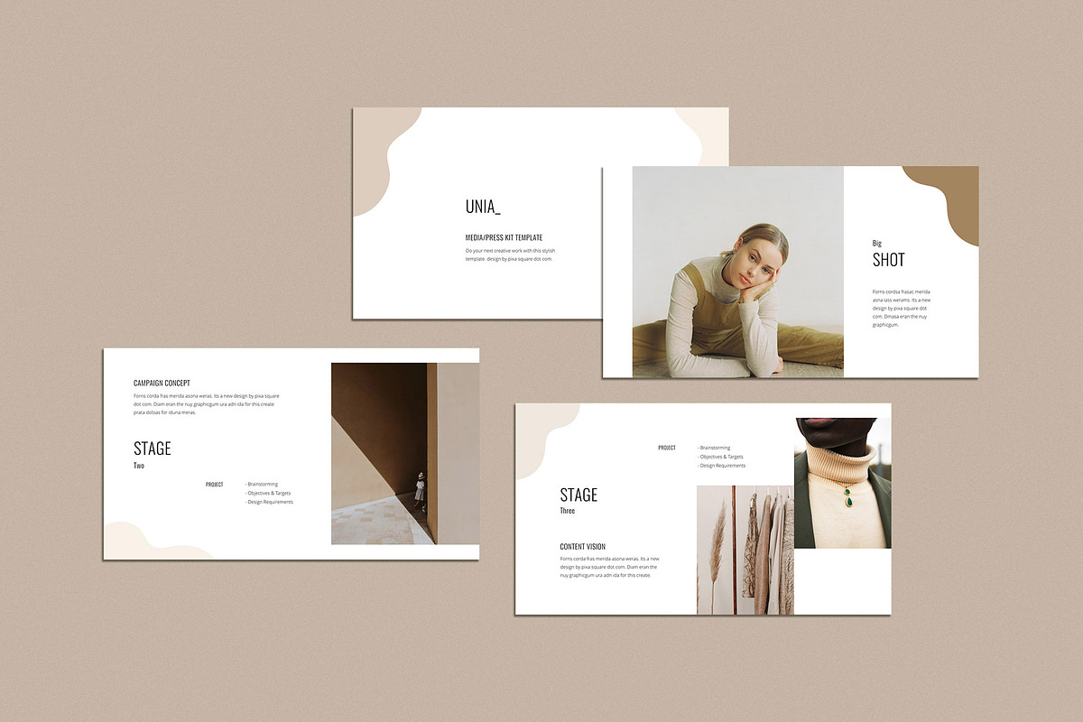 UNIA Media Kit Google Slide Template, a Presentation Template by PixaSquare