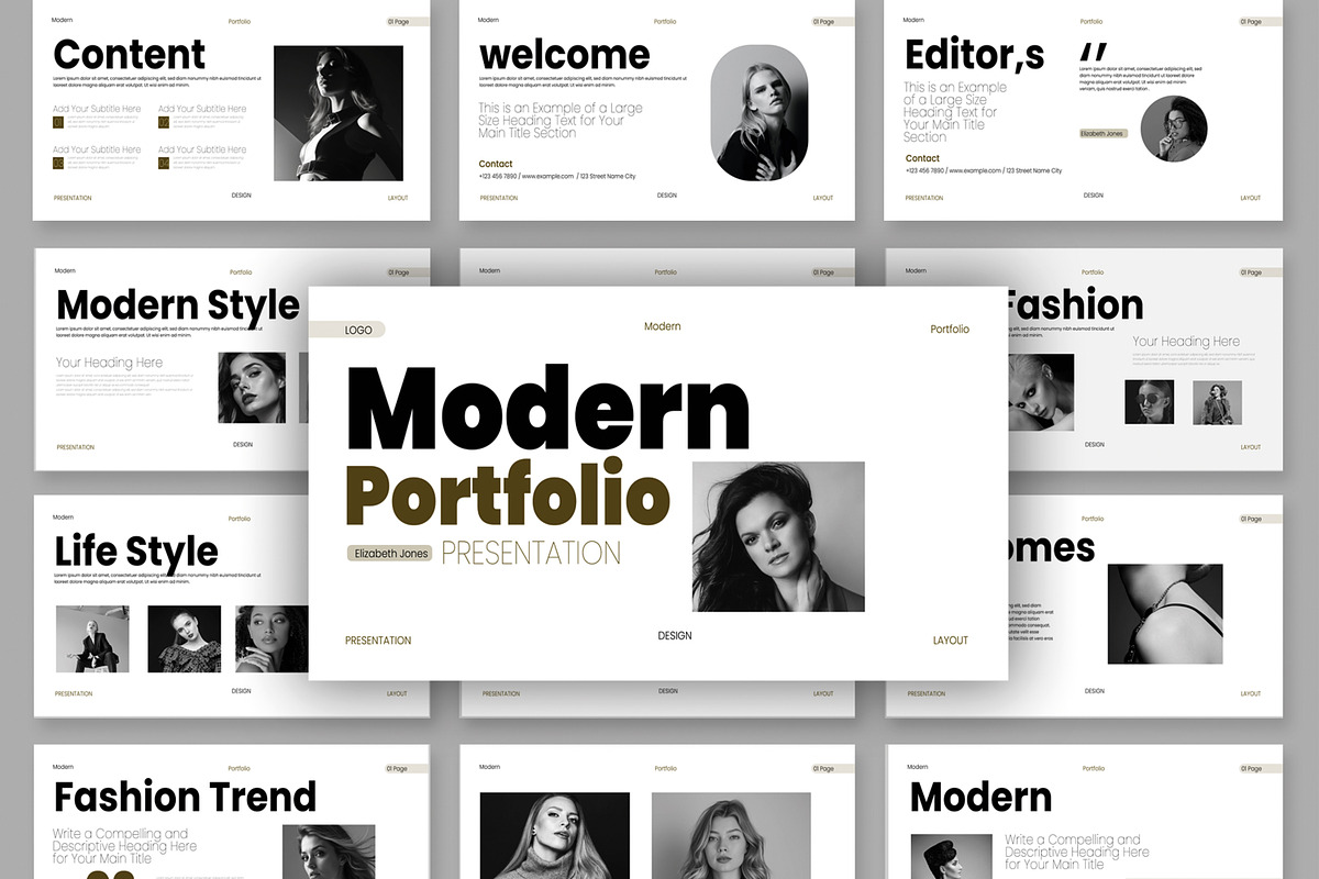 Modern Portfolio Presentation Layout
