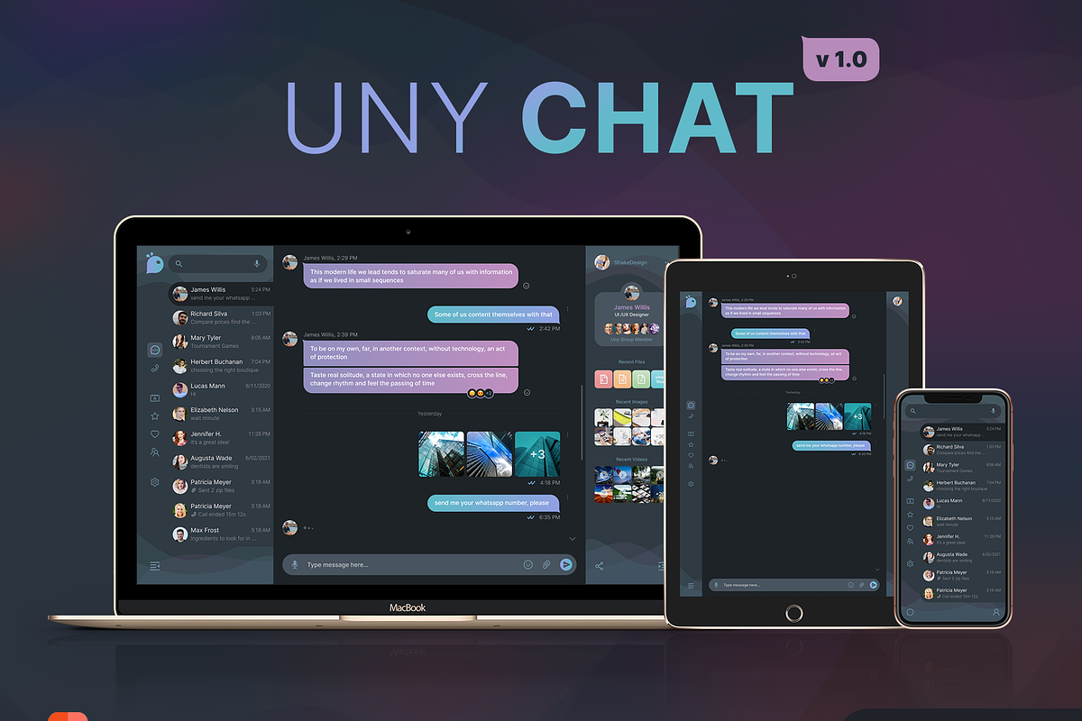 Uny Chat v1.0 - Figma Template, an App Template by emagweb (Photo 2 of 39)