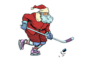 Winter sports and activities. Santa, an Object Illustration by studiostoks
