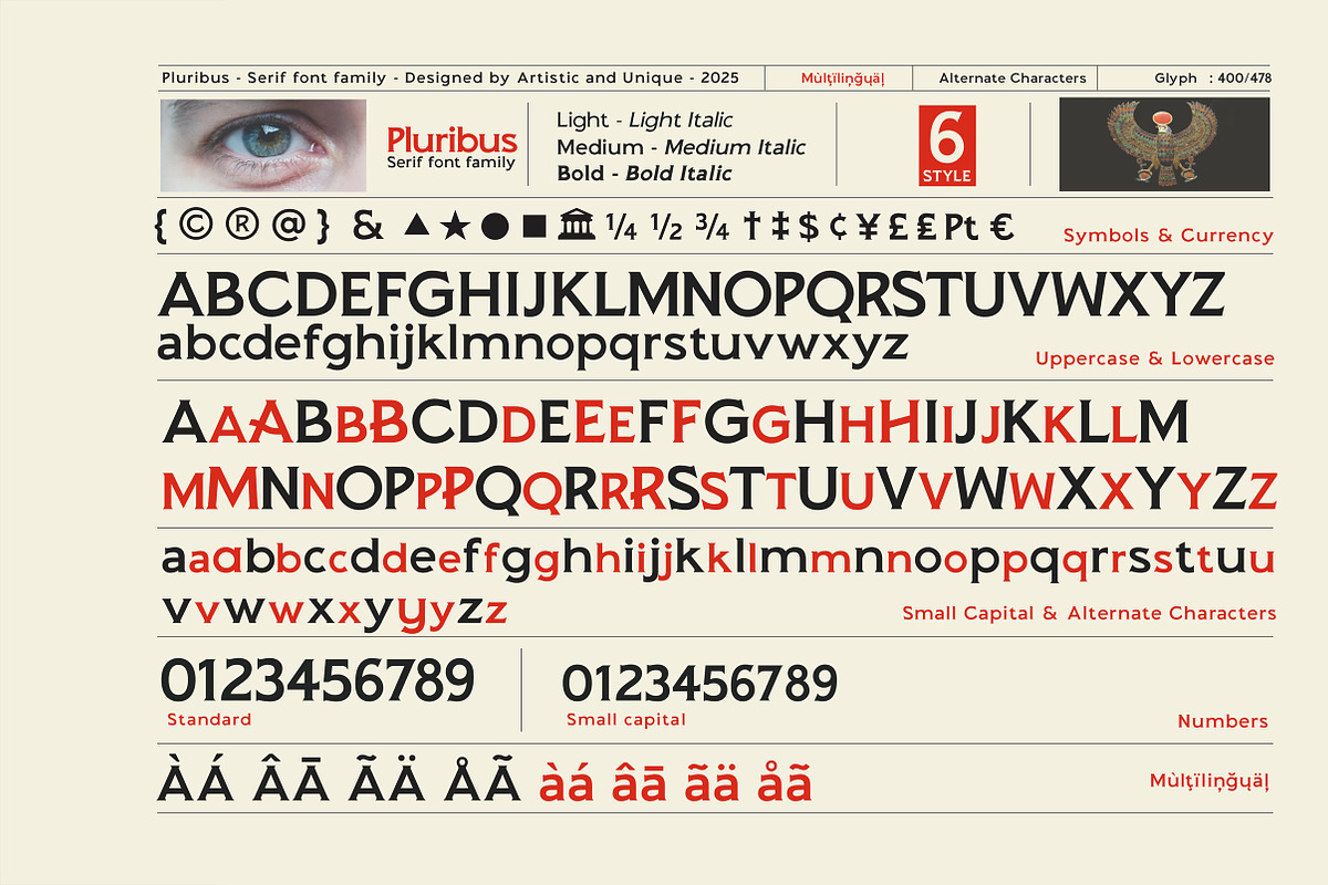 Pluribus - Serif font family, a Serif Font by Artistic & Unique (Photo 4 of 15)