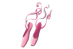 Ballet accessorie. Pink pair of, an Illustration by the8monkey