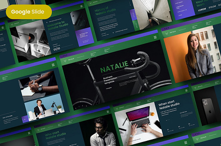 Natalie - Business Google Slide, a Presentation Template by Dens Creative Studio